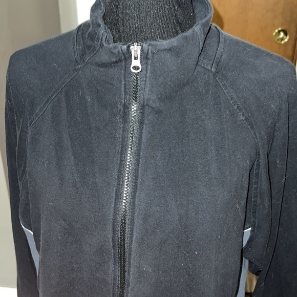Old navy black and gray zip up active jacket - Picture 2 of 4